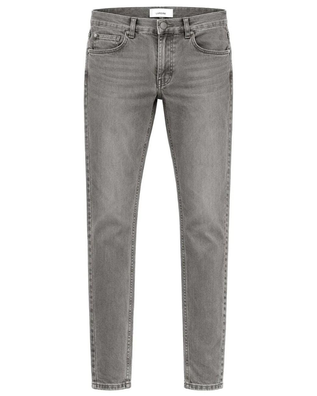 Lardini Gray Cotton Denim Jeans for men