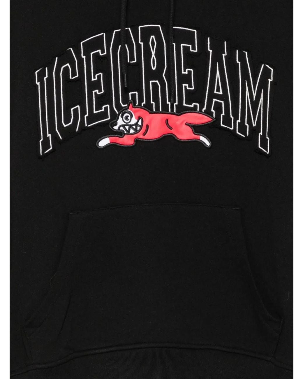 BBCICECREAM Black Logo Cotton Hoodie for men