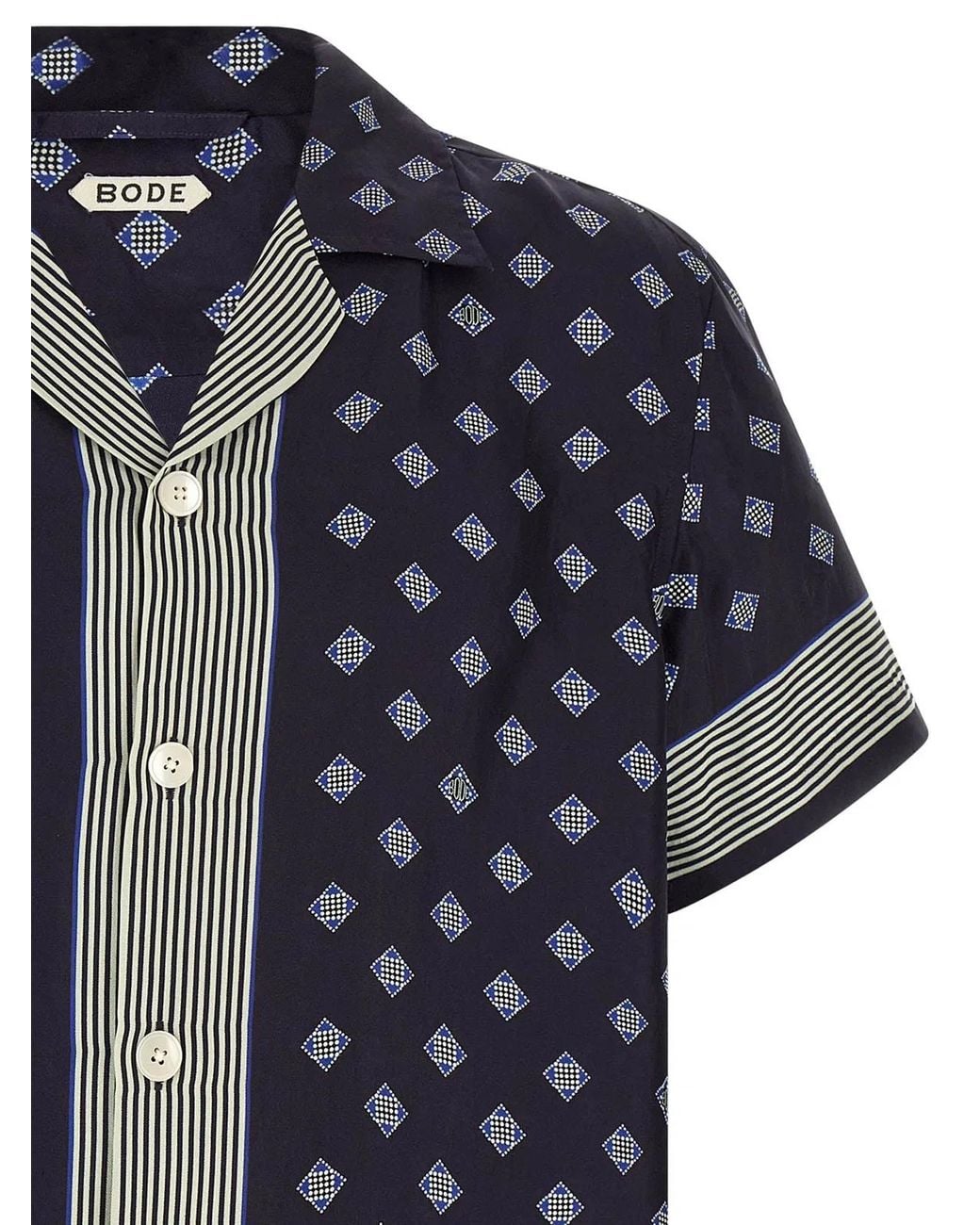 Bode Blue 'Foyer Diamond' Shirt for men