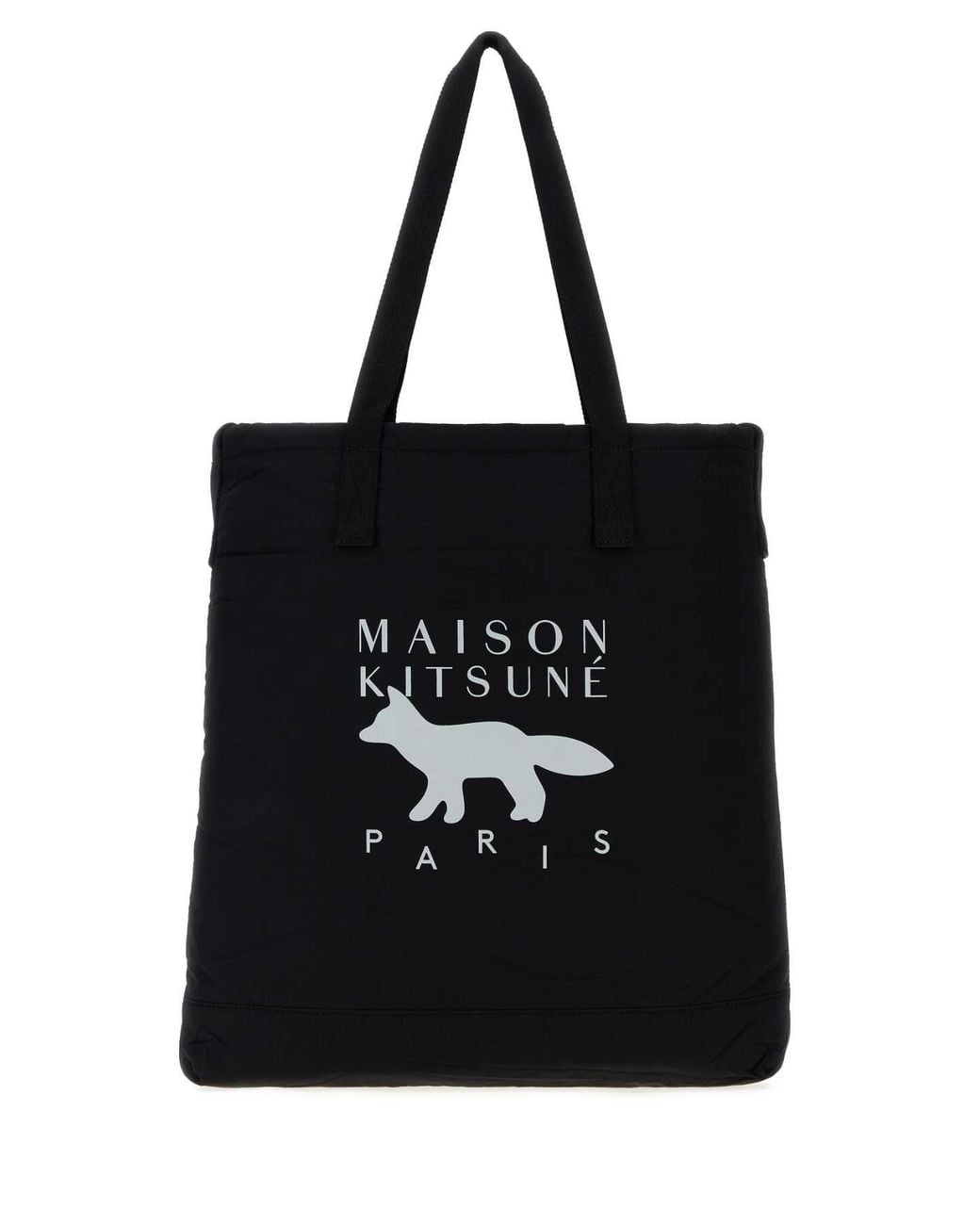 Maison Kitsuné Black Drawstring Tote