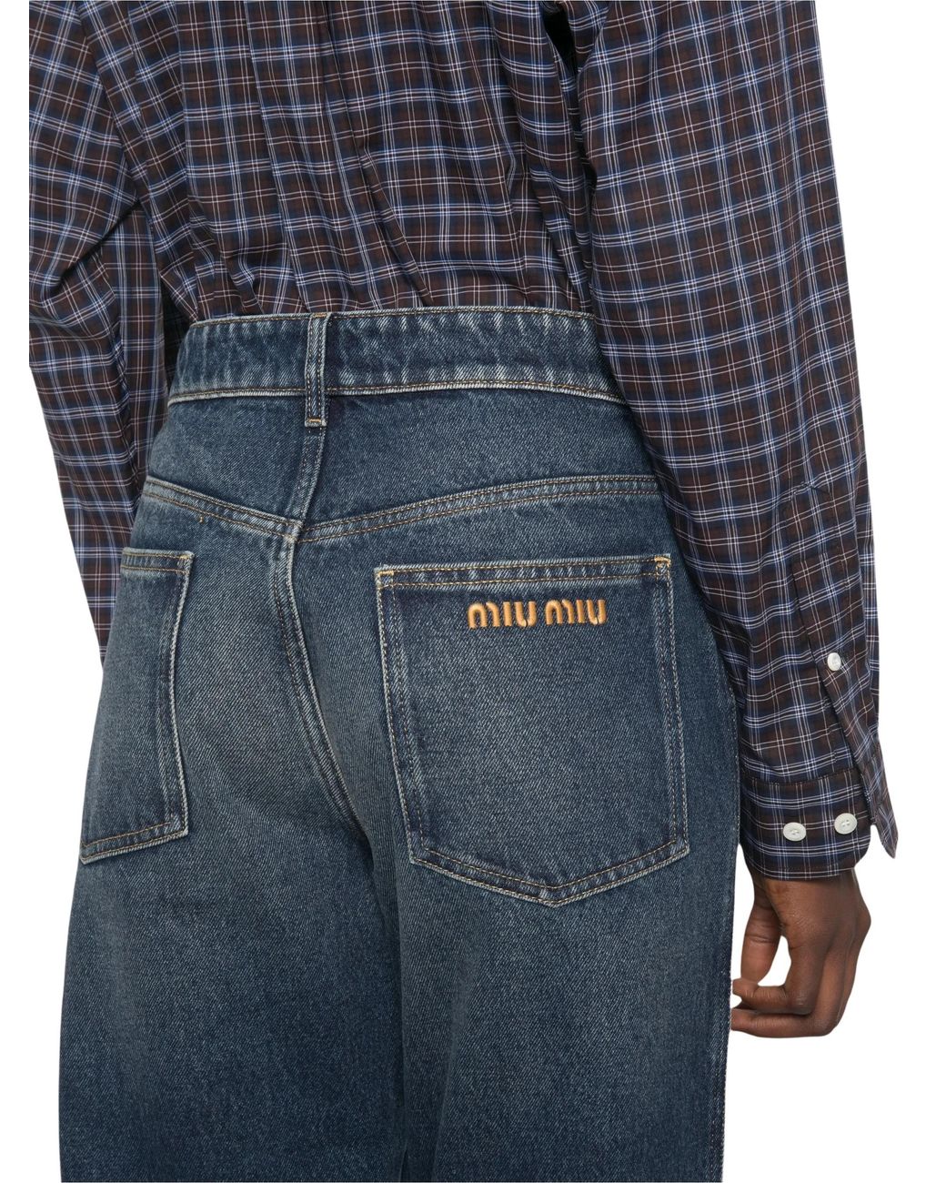 Miu Miu Blue Five-Pocket Denim Jeans