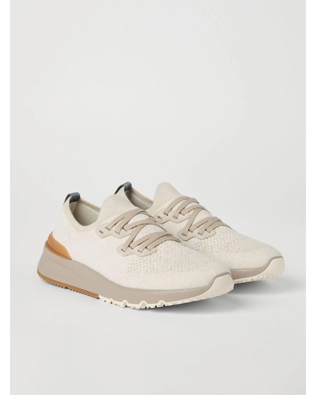 Brunello Cucinelli Natural Cotton Sneakers for men