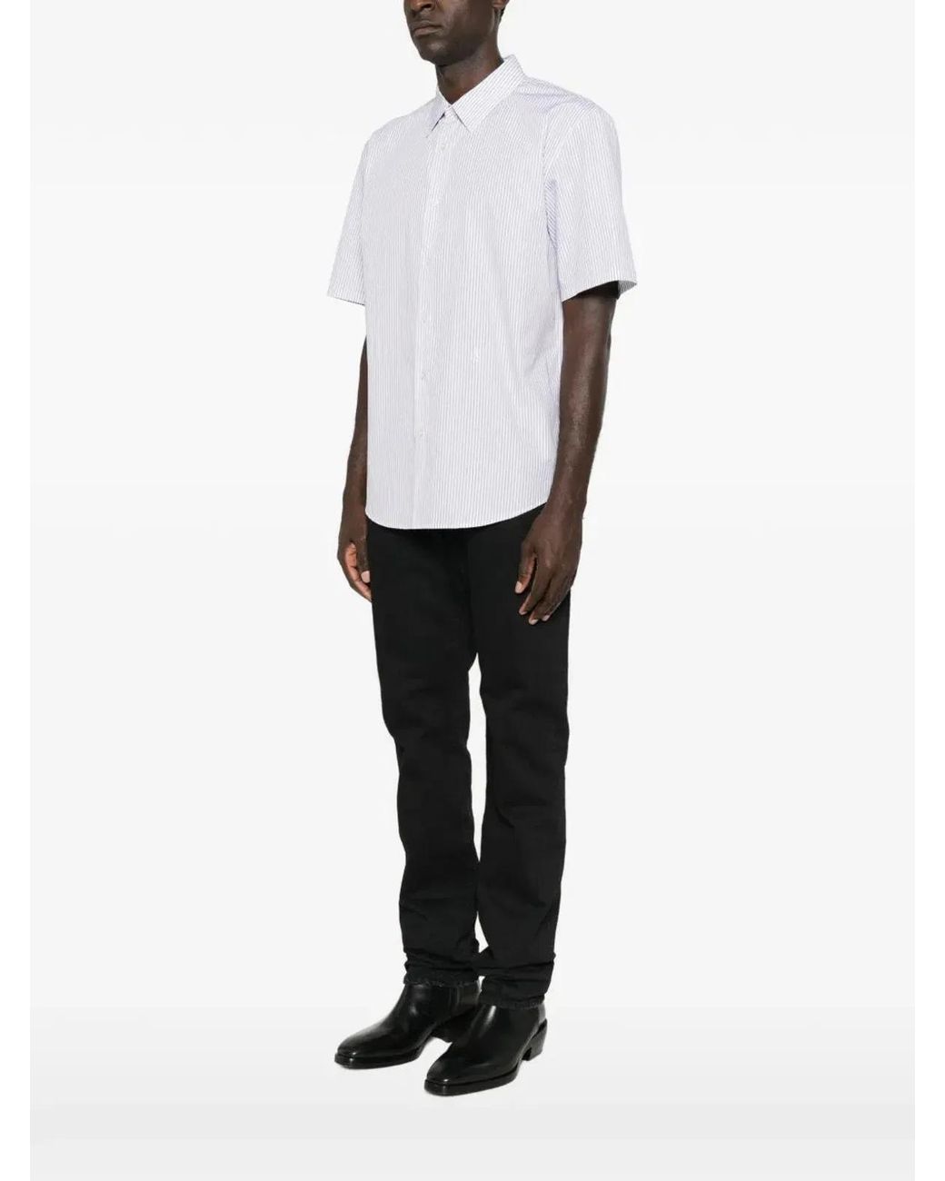 Saint Laurent White Classic-Fit Button-Down Shirt for men