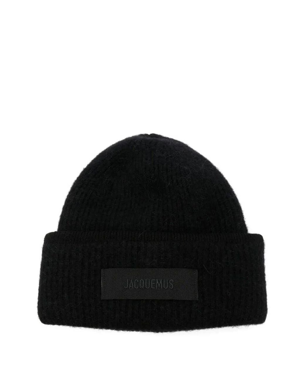 Jacquemus Black Gros Grain Knitted Beanie