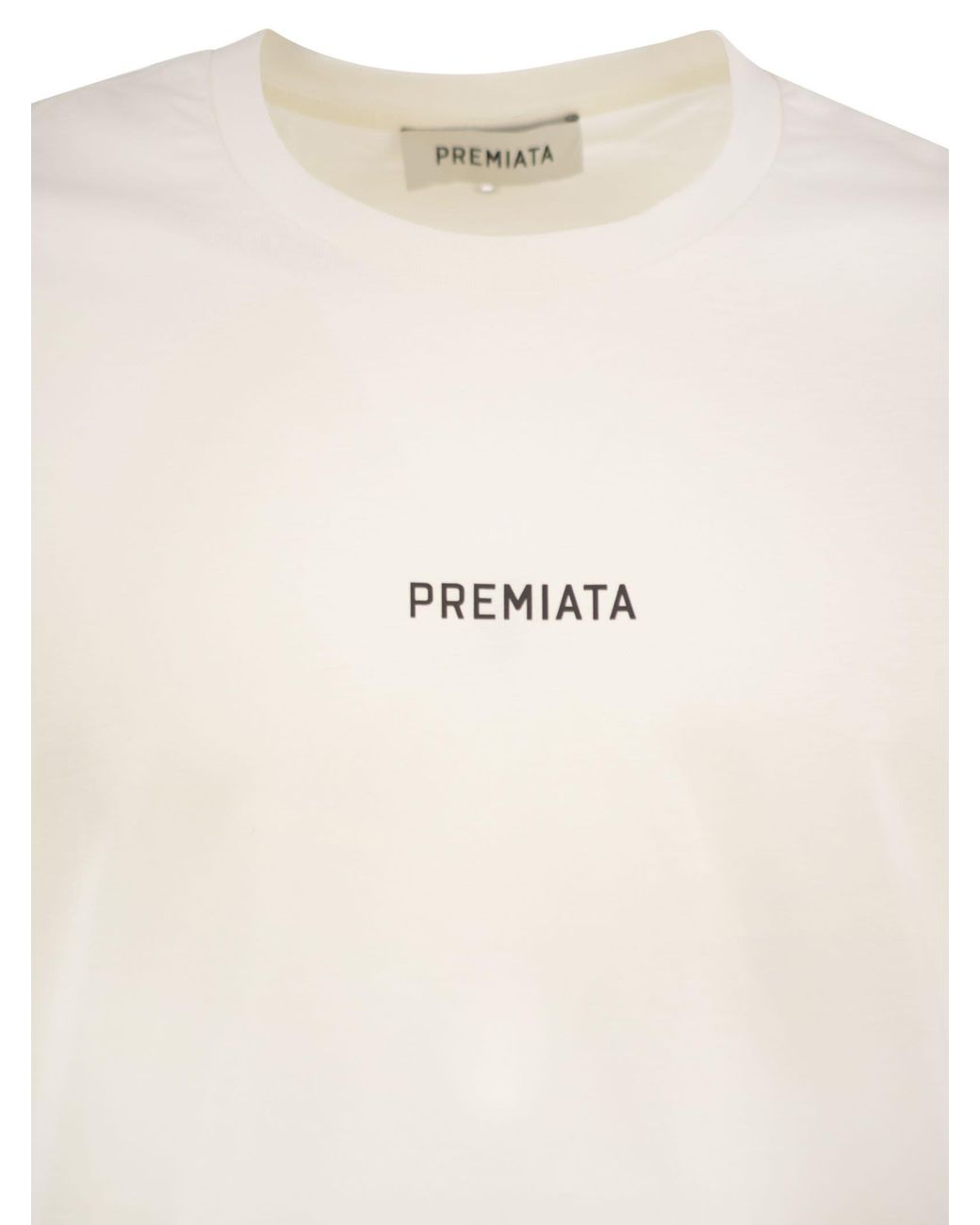 Premiata White Cotton T-Shirt With Logo for men