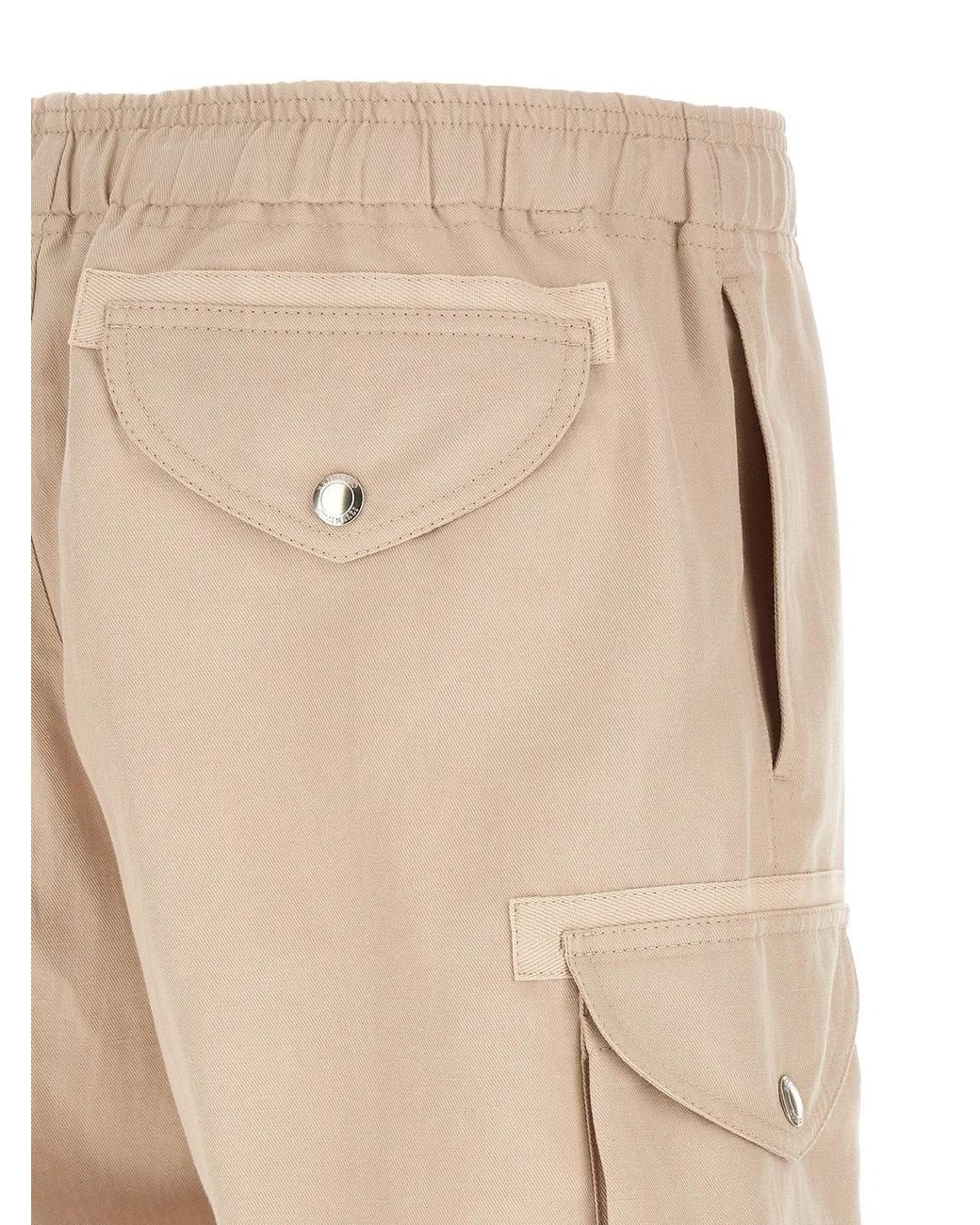 Brunello Cucinelli Natural Cargo Bermuda Shorts for men