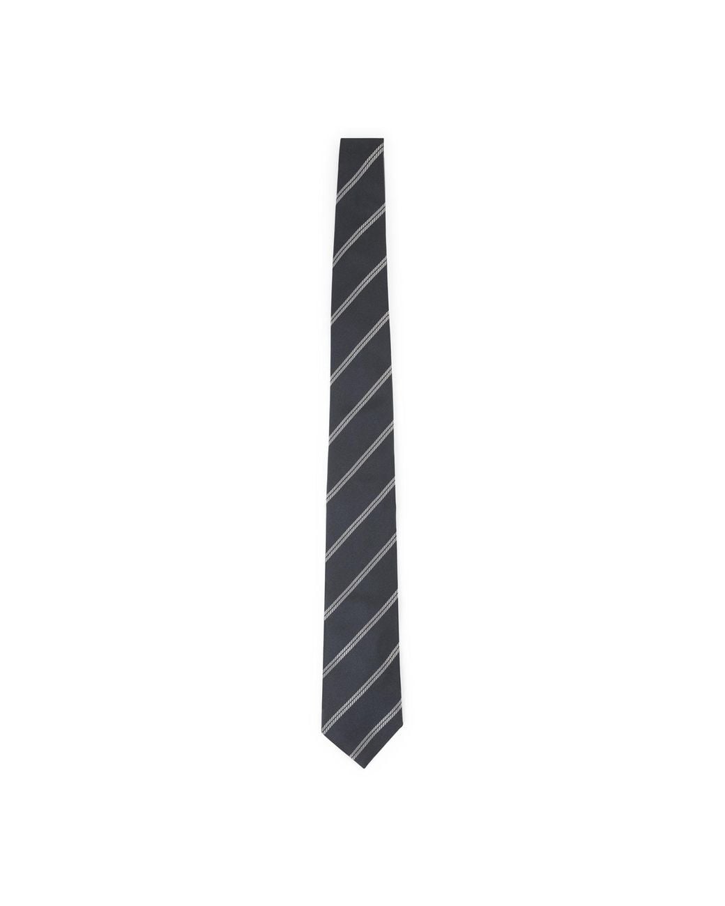 Brunello Cucinelli Black Jacquard Silk Necktie for men