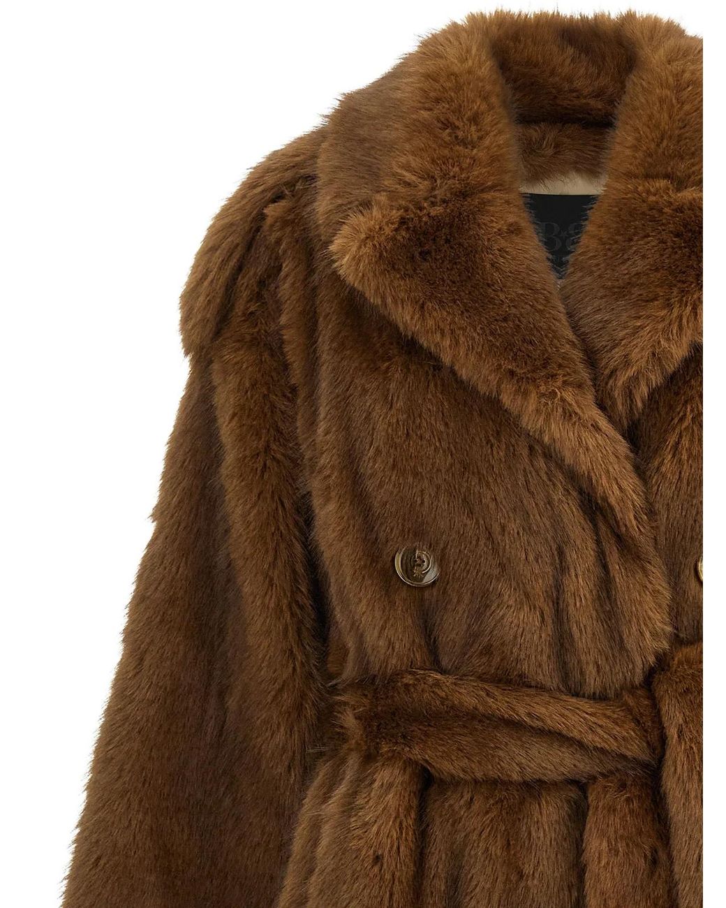 BB COUTURE Brown B&B Couture 'Farrah' Eco-Fur Coat