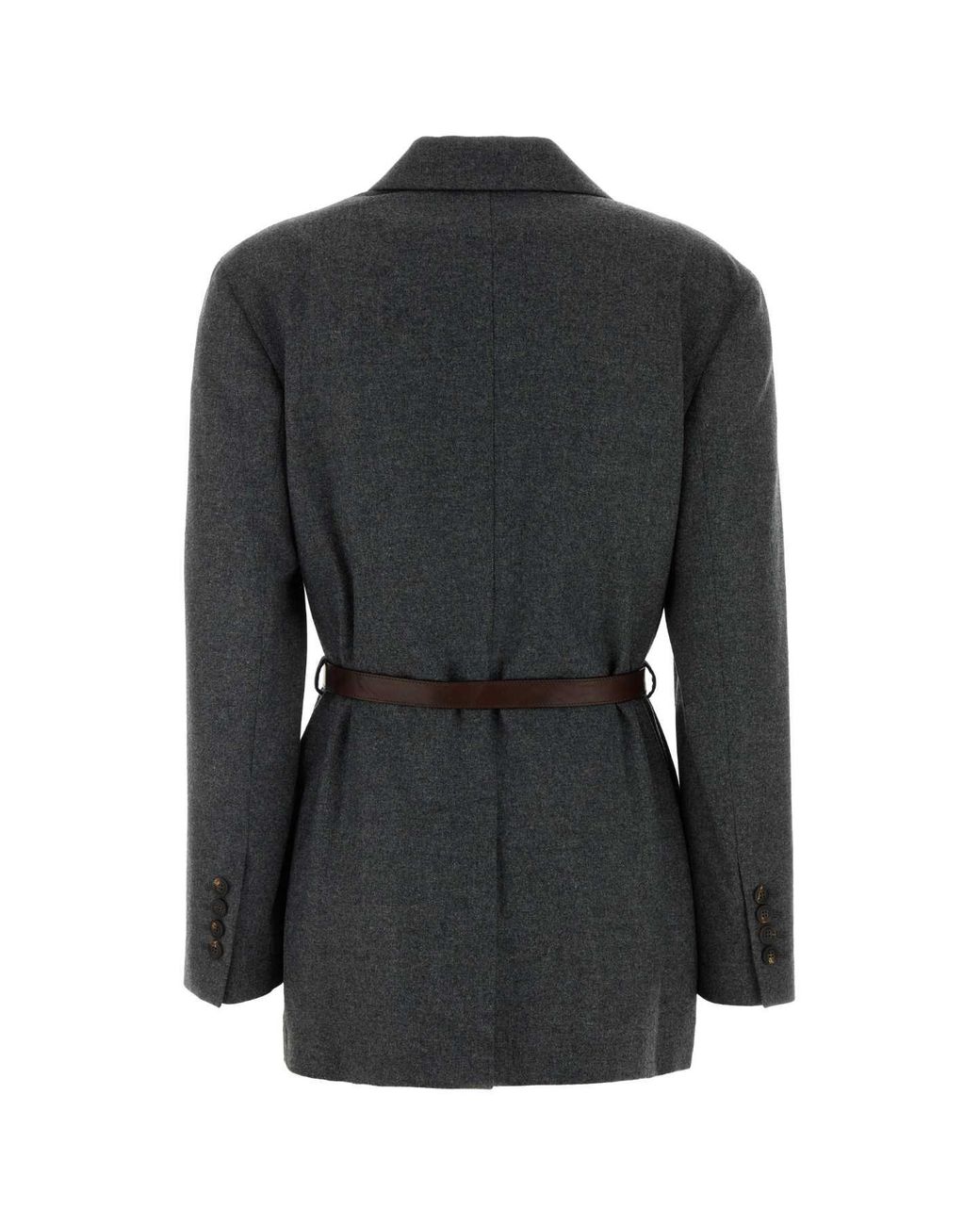 Brunello Cucinelli Black Dark Wool & Cashmere Blazer