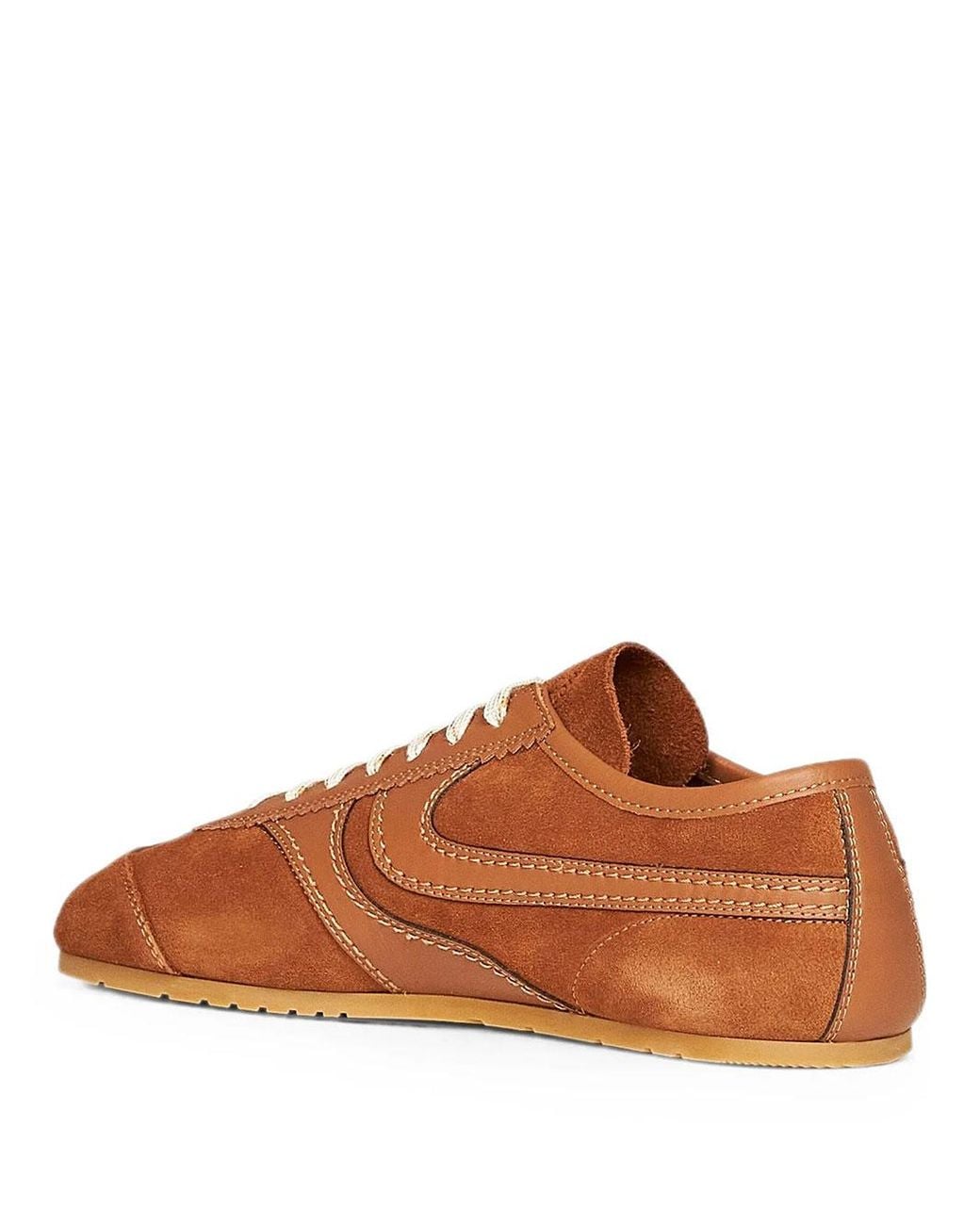 Dries Van Noten Brown Brauner Sneaker Aus Leder Und Wildleder for men