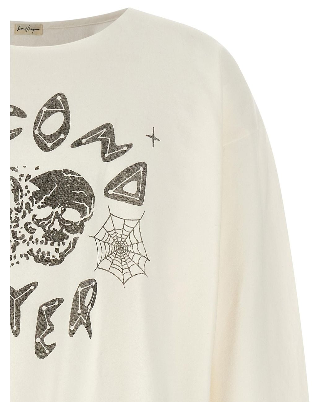 Second/Layer White 'Skull' T-Shirt for men