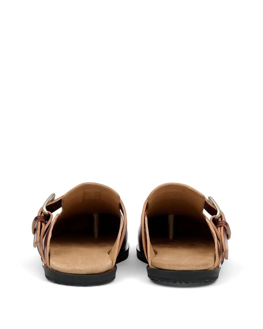 Maison Margiela Brown Tabi Buckle-Fastening Mules for men