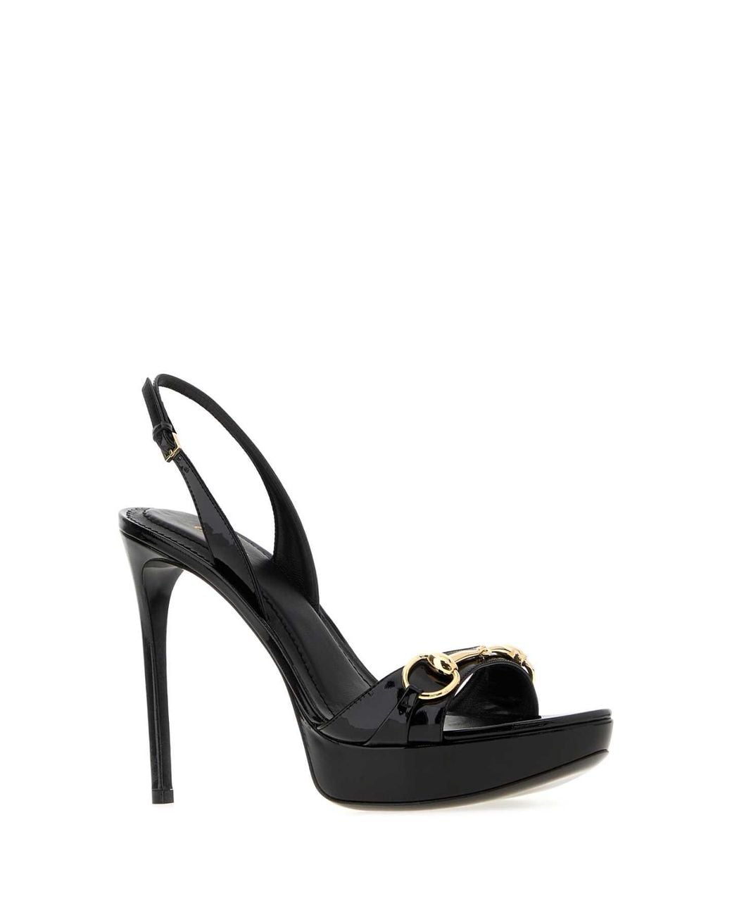 Gucci Black Leather Donna Sandals