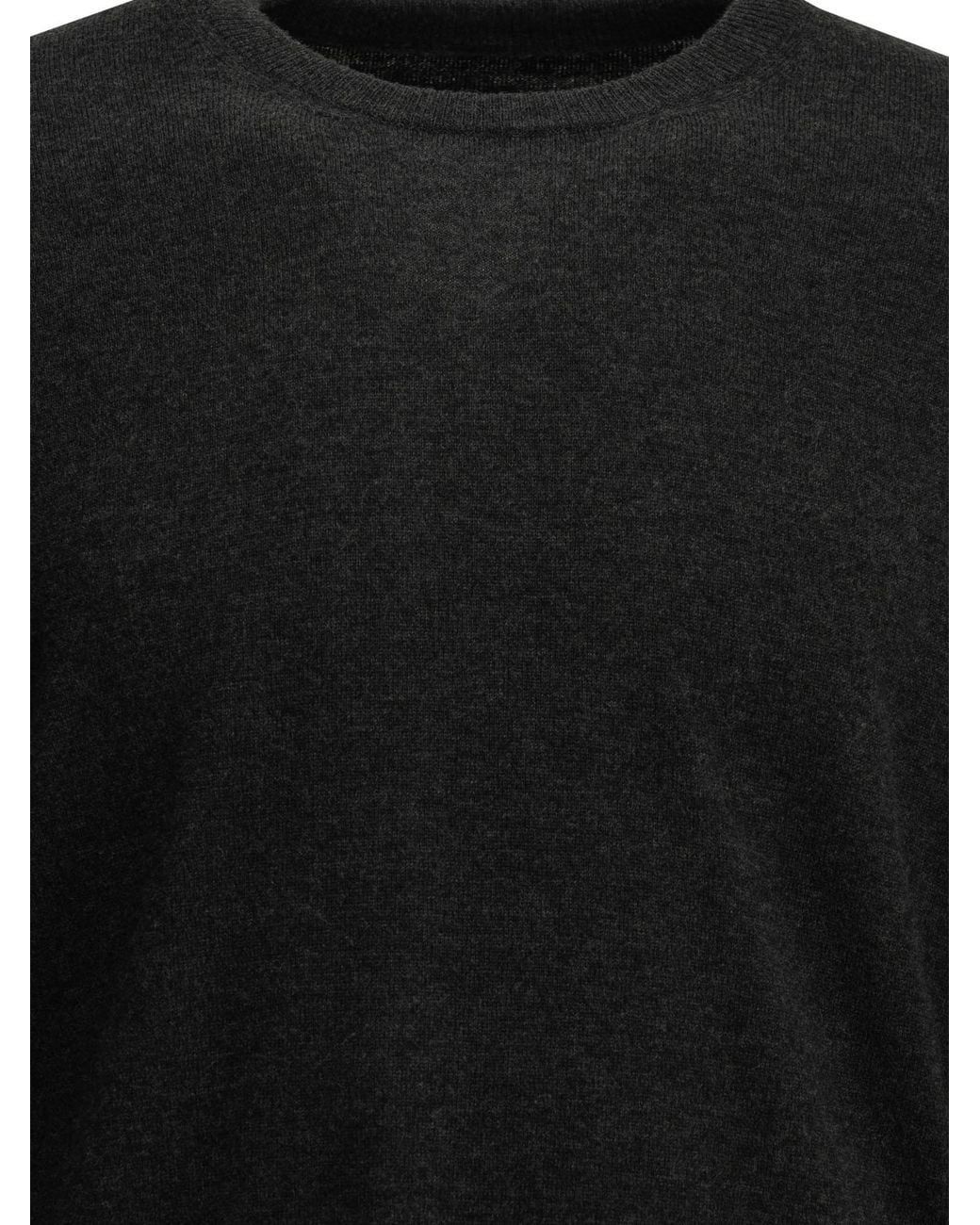 Maison Margiela Black Wool Crewneck Sweater for men