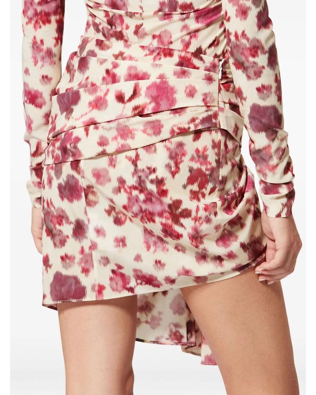 Isabel Marant Pink Ovia Multicolour Printed Miniskirt