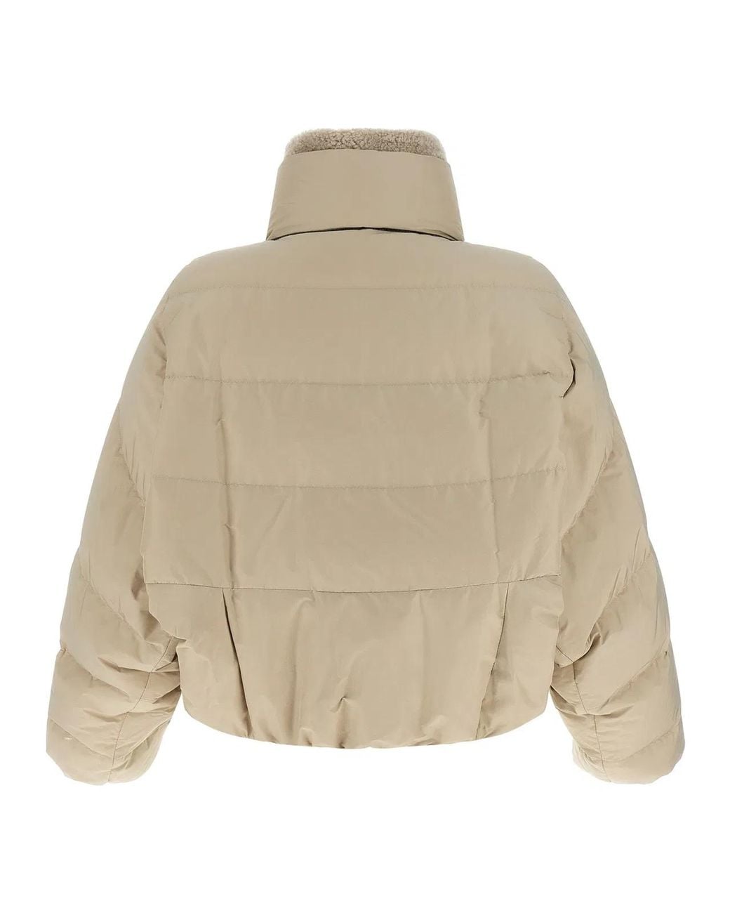 Brunello Cucinelli Natural Cropped Down Jacket