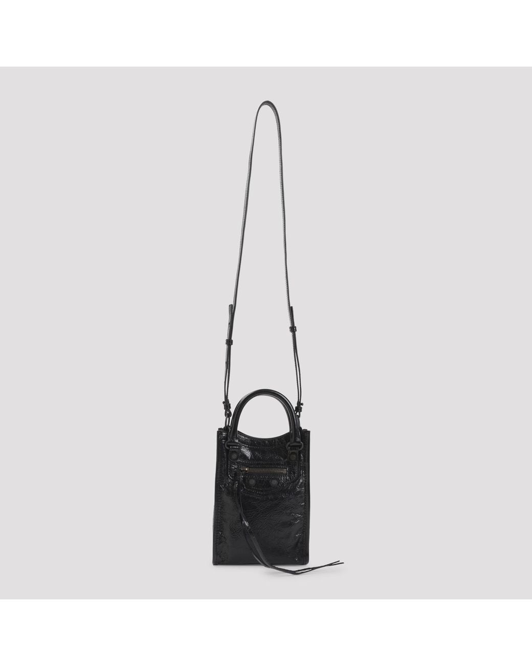 Balenciaga Black Le City Tote Phone Holder