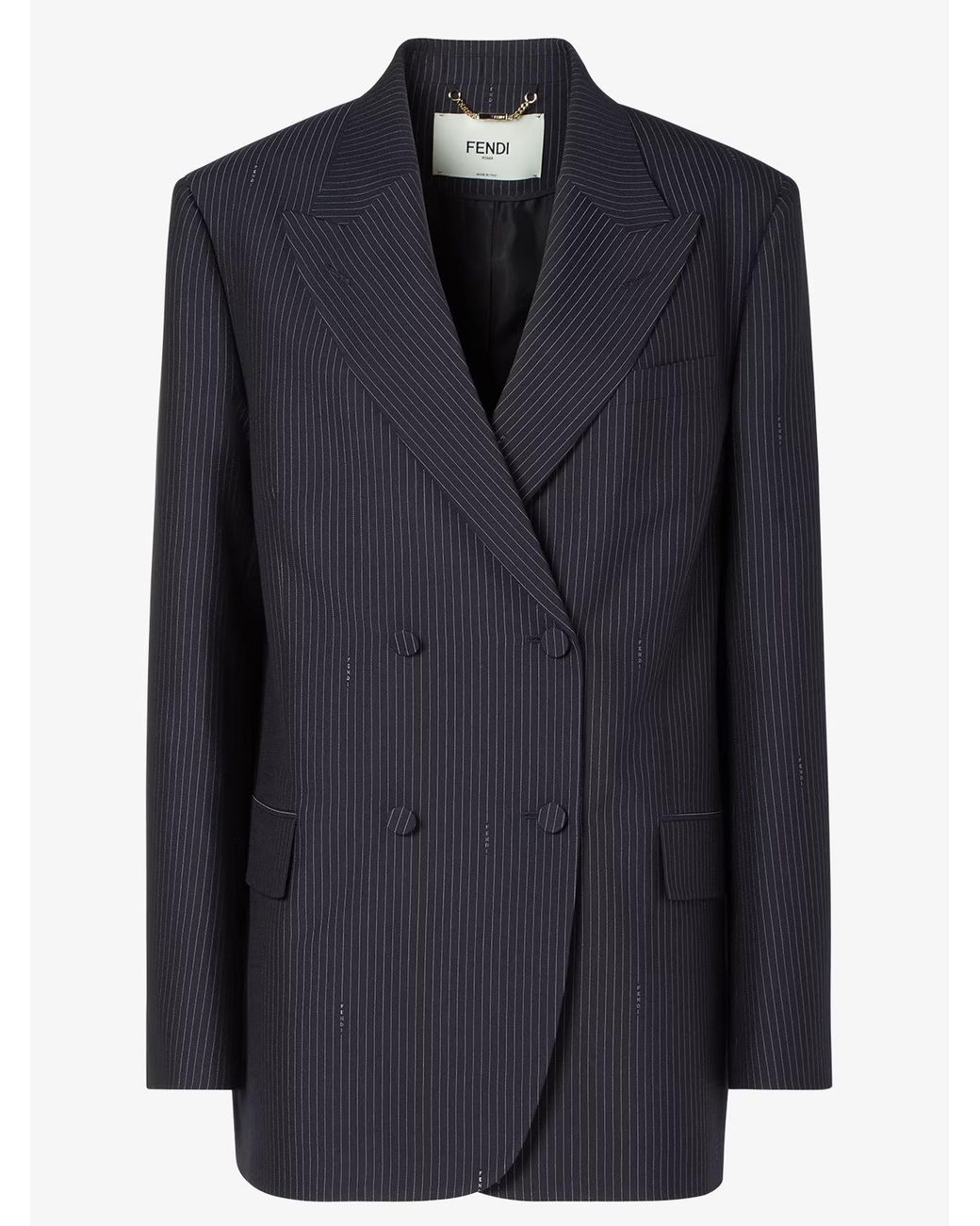 Fendi Blue Wool Blazer
