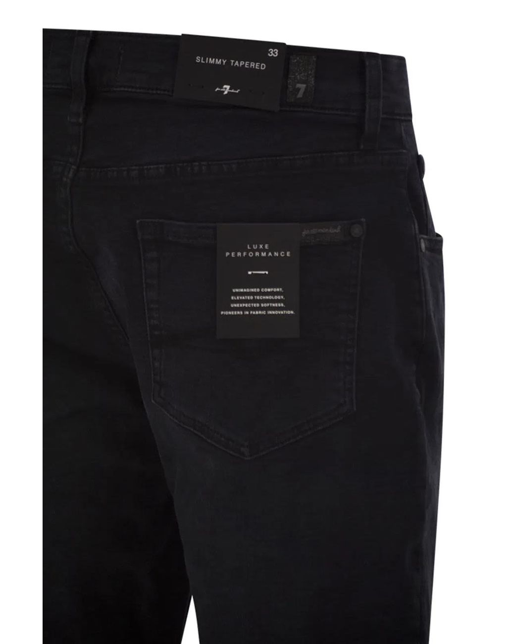 7 For All Mankind Blue Slimmy Tapered Low Jeans for men