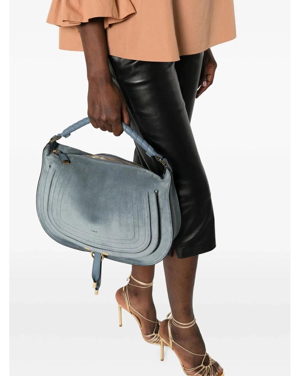 Chloé Gray Medium Top-Handle Shoulder Bag