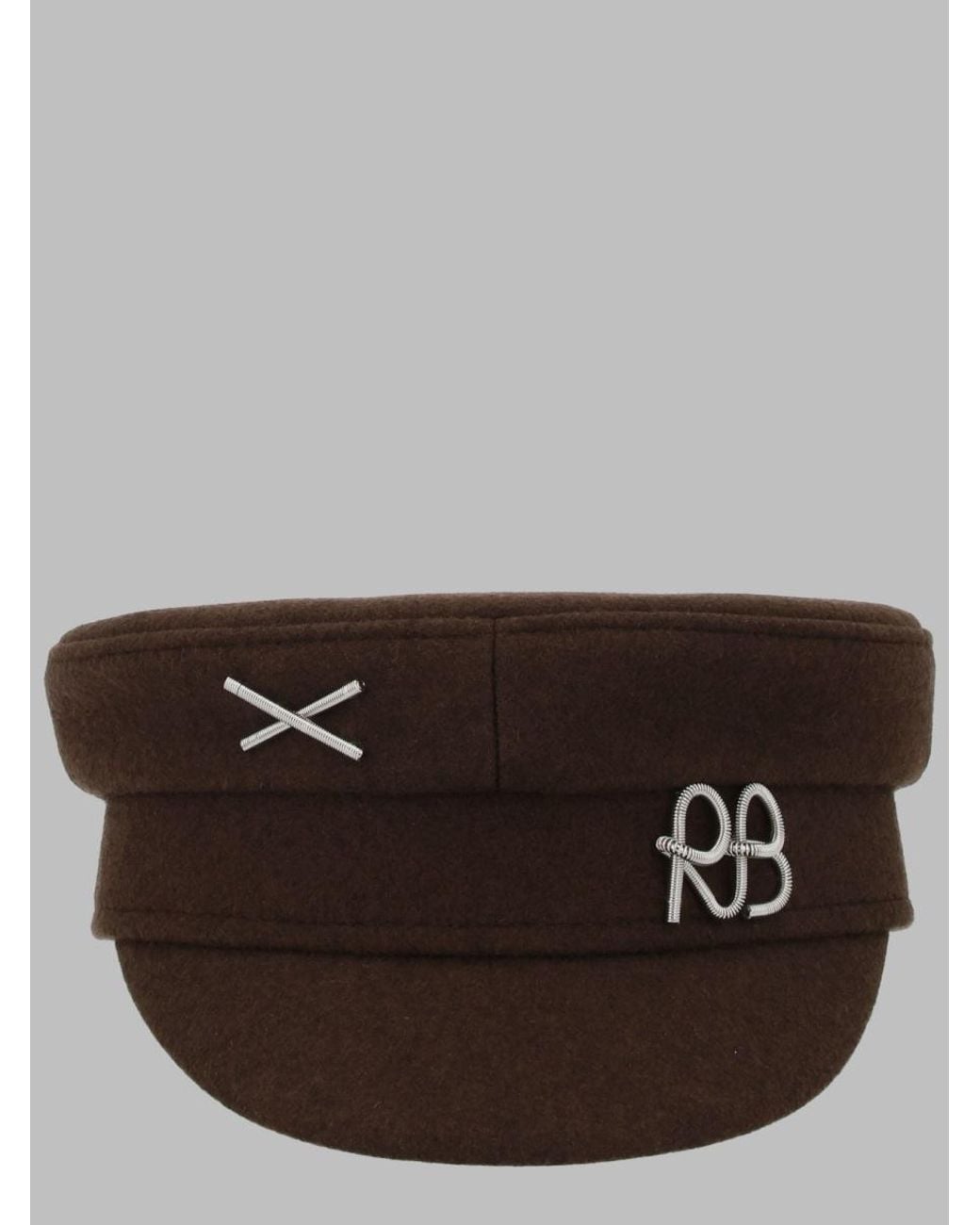 Ruslan Baginskiy Brown Wool Blend Mini Hat for men