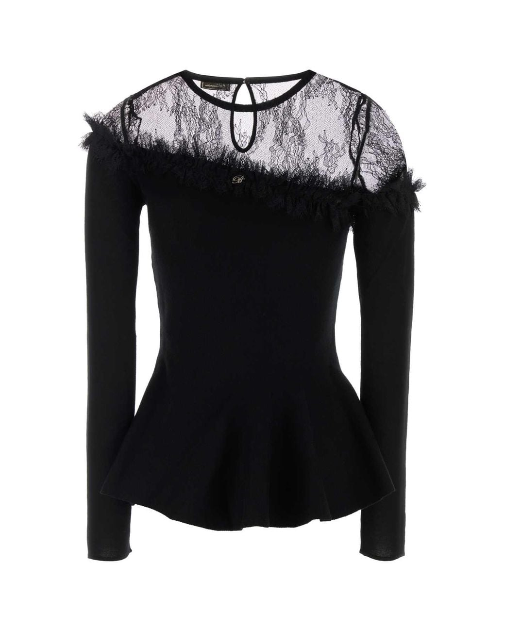 Blumarine Black Wool Sweater