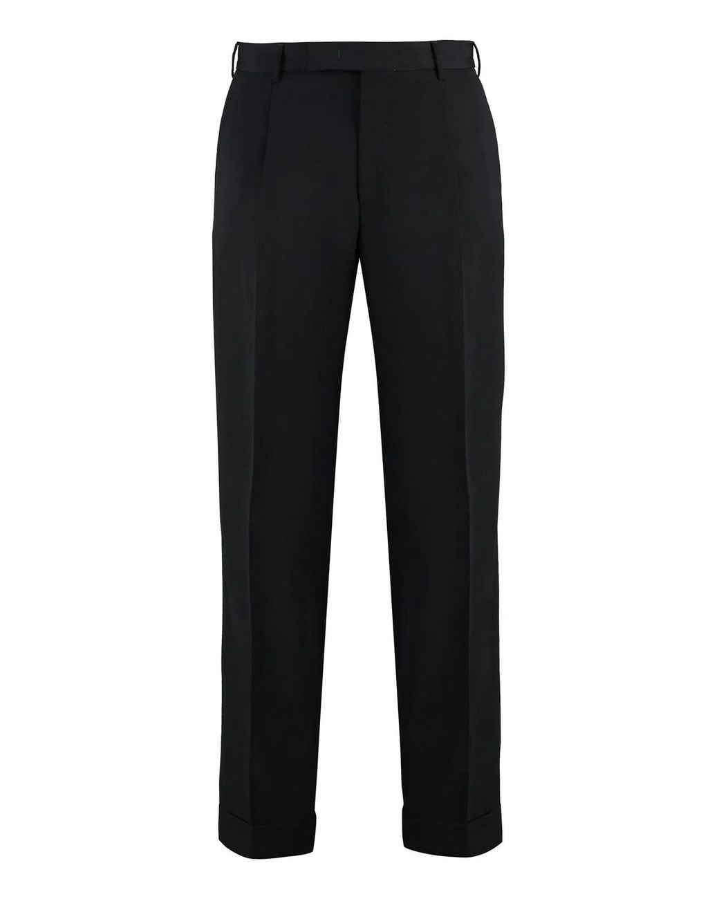 PT01 Black Virgin Wool Trousers for men