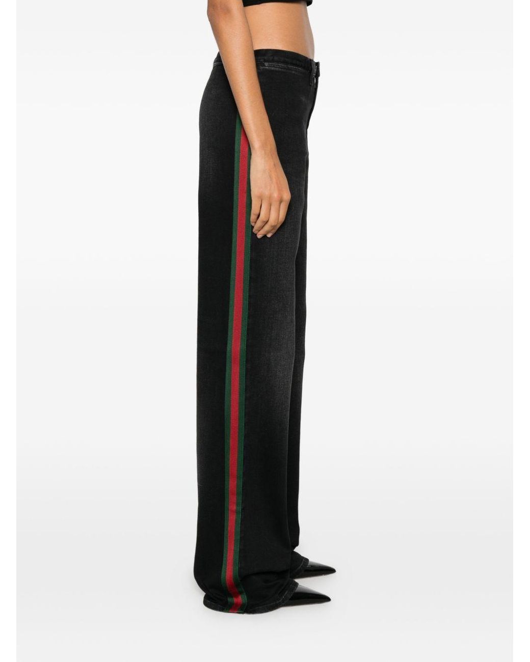 Gucci Black Stretch Denim With Web