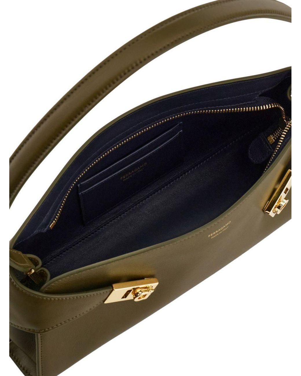 Ferragamo Metallic Leather Handbag