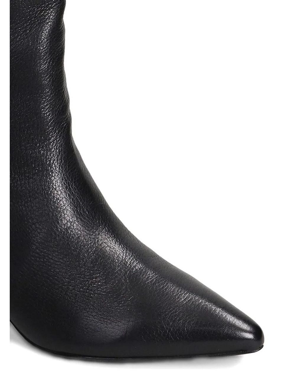Ash Black Pointed Toe Mid-Calf Boots Ankle Boots