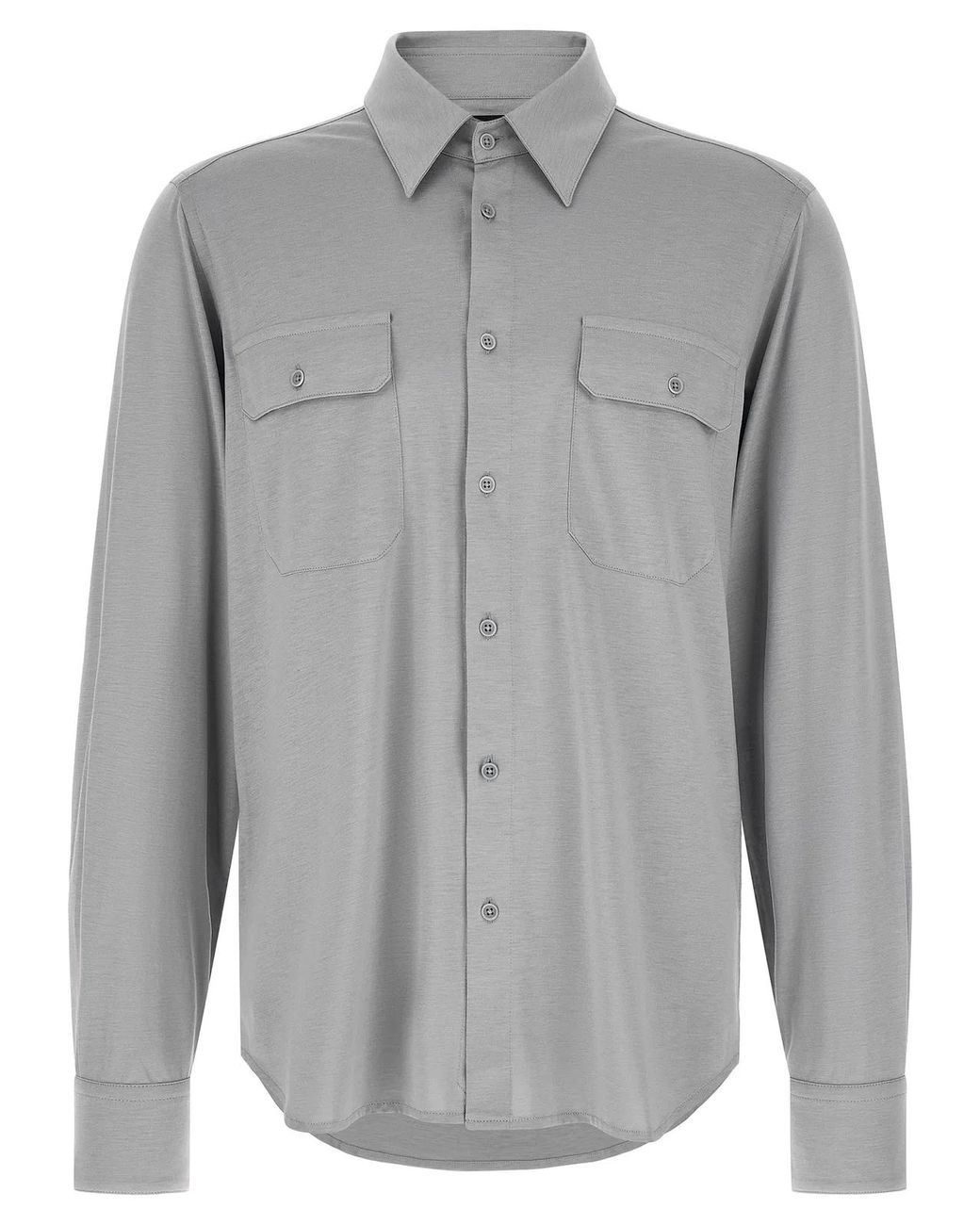 Tom Ford Gray Silk Blouse for men