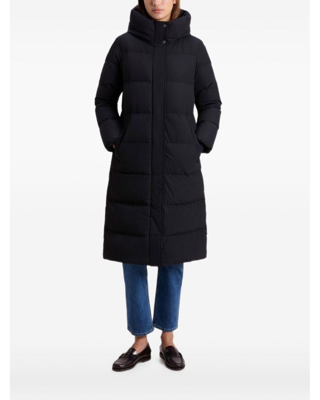 Woolrich Blue Madison Long Down Jacket