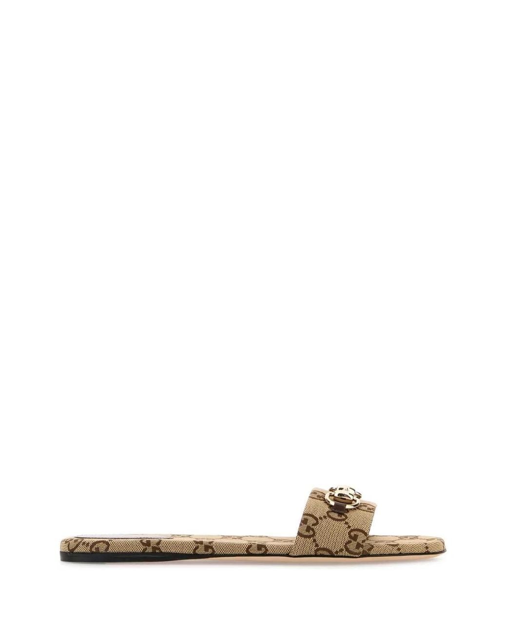 Gucci Multicolor Gg Fabric Slippers