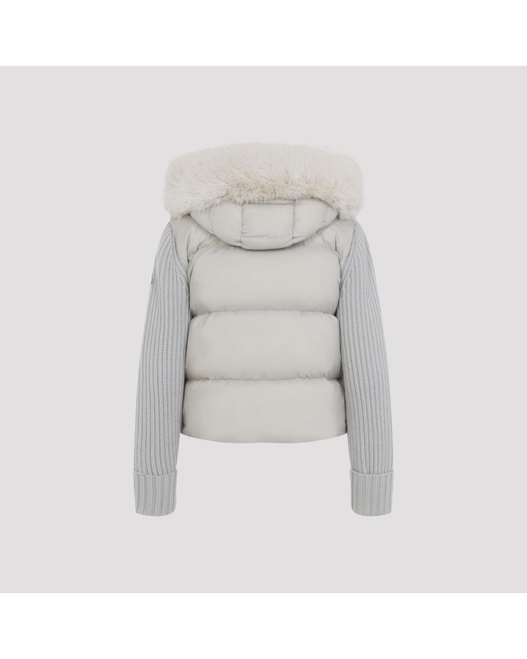 Moose Knuckles Gray Alabaster Everest Hybred Hooded Jacket