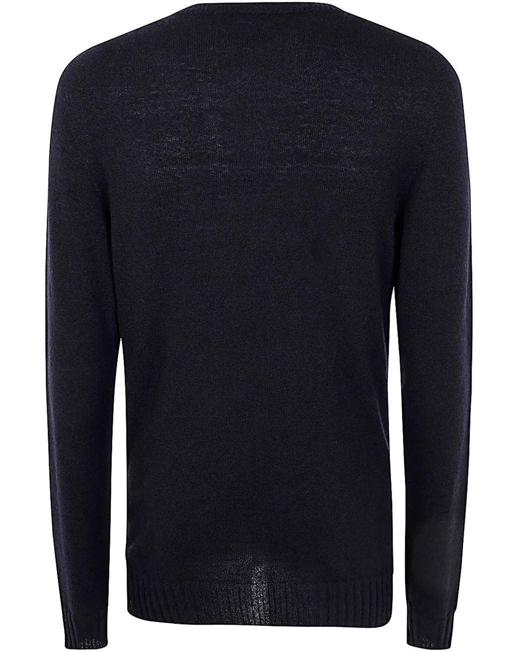 MD75 Blue Round Neck Cashmere Sweater for men