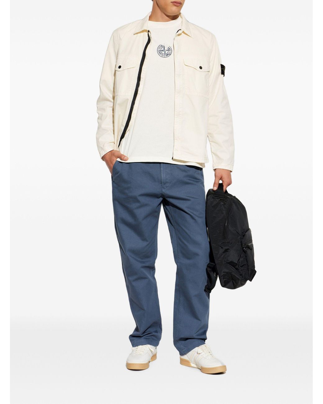 Stone Island White Shirt for men