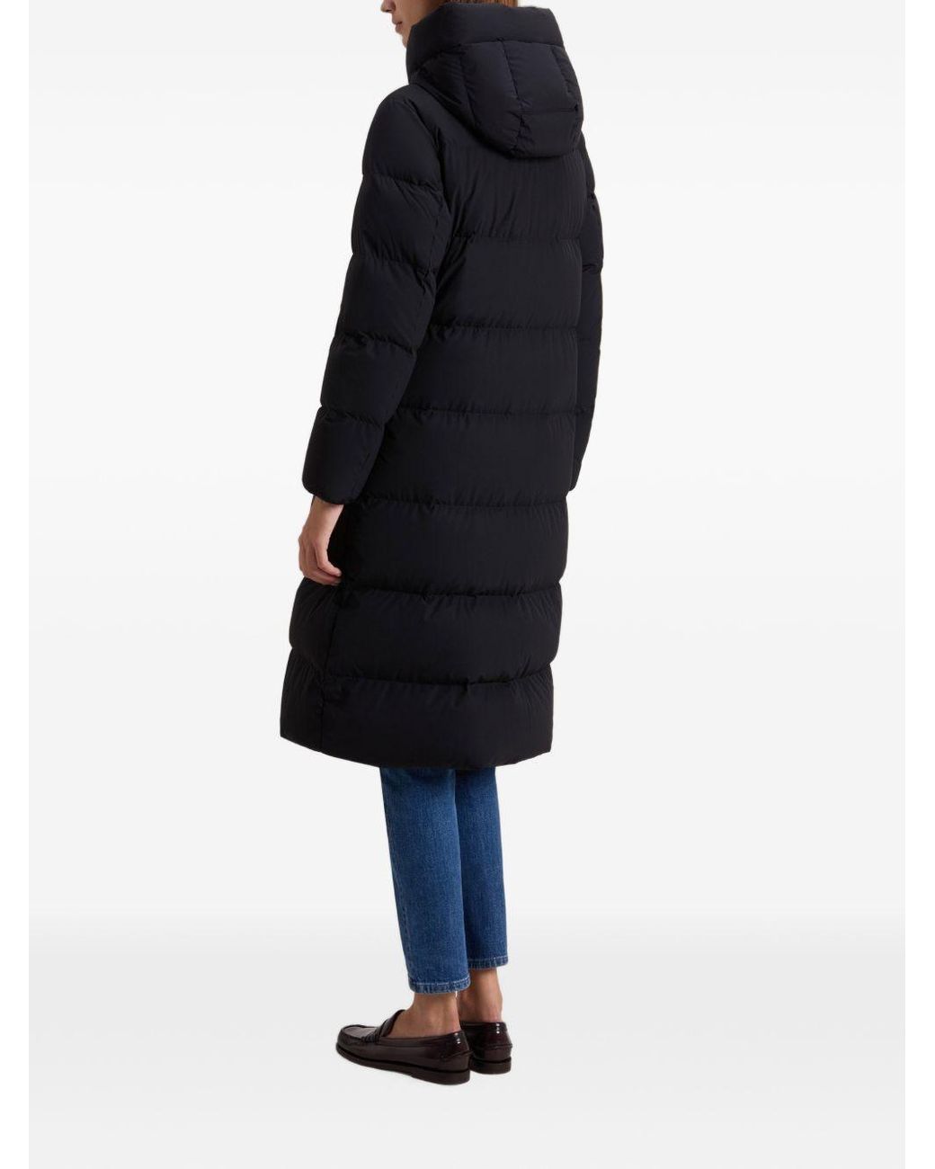 Woolrich Blue Madison Long Down Jacket