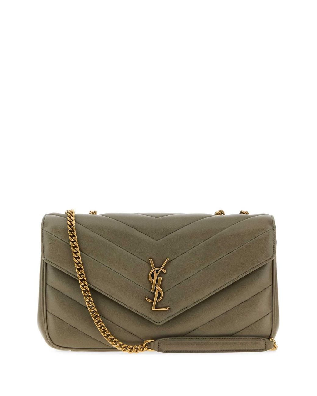 Saint Laurent Gray Medium Loulou Shoulder Handbag