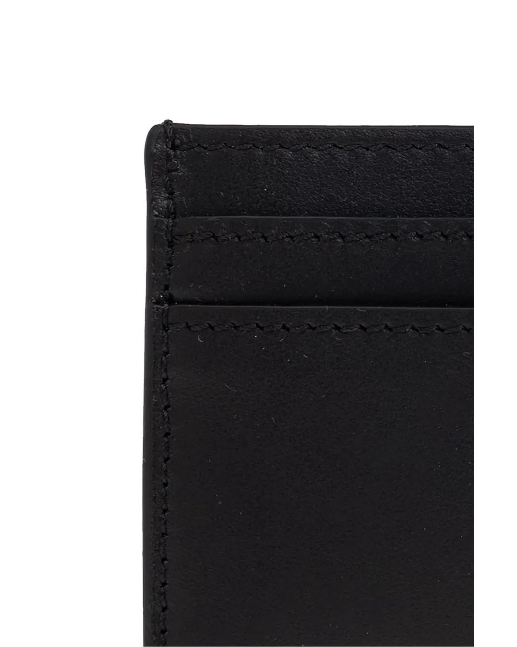 McQueen Black Card Holder With Logo for men