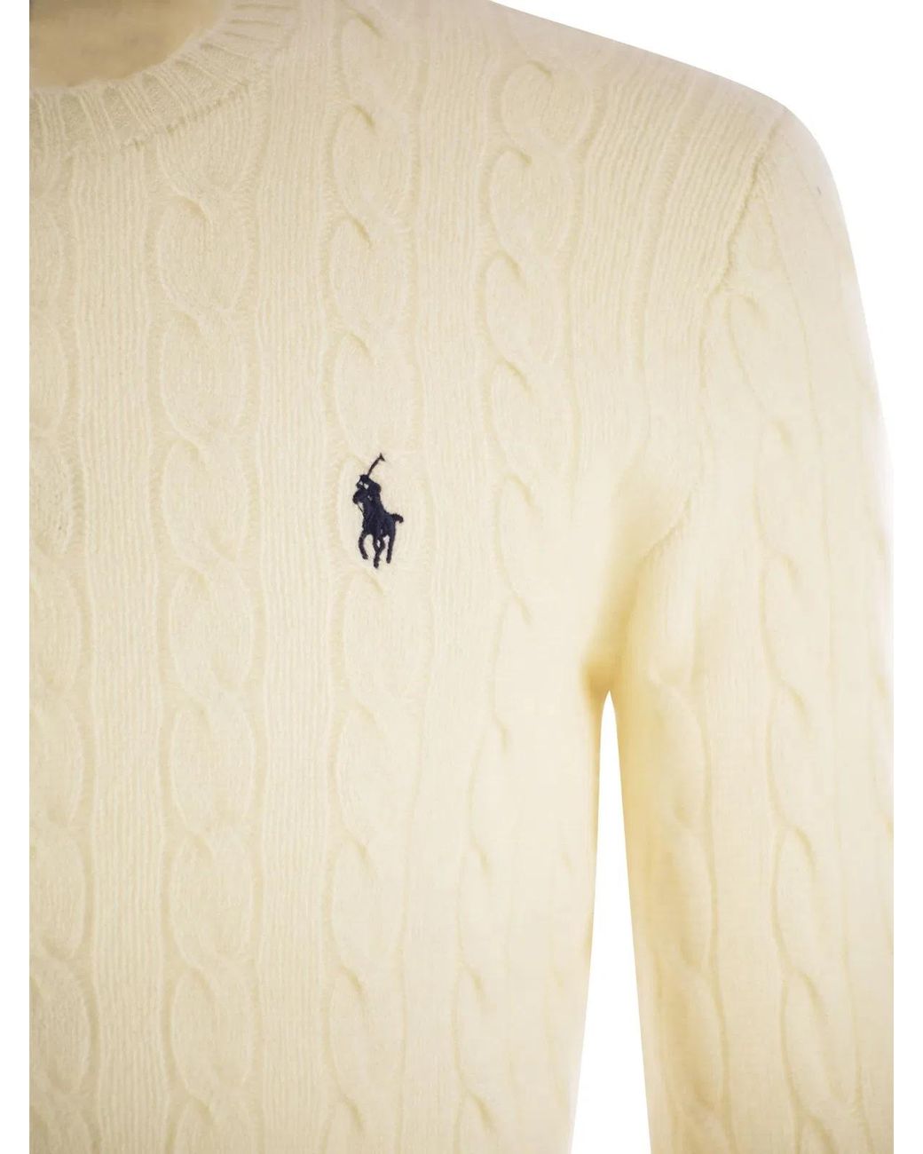 Polo Ralph Lauren Natural Wool And Cashmere Cable-Knit Sweater for men
