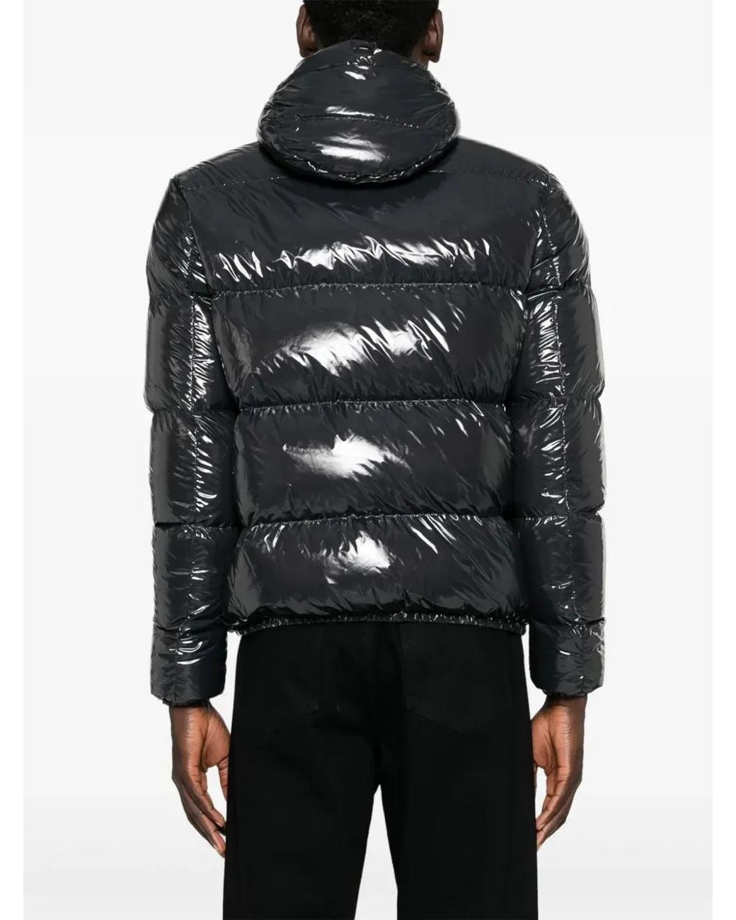 Herno Black Padded Jacket With Hood for men