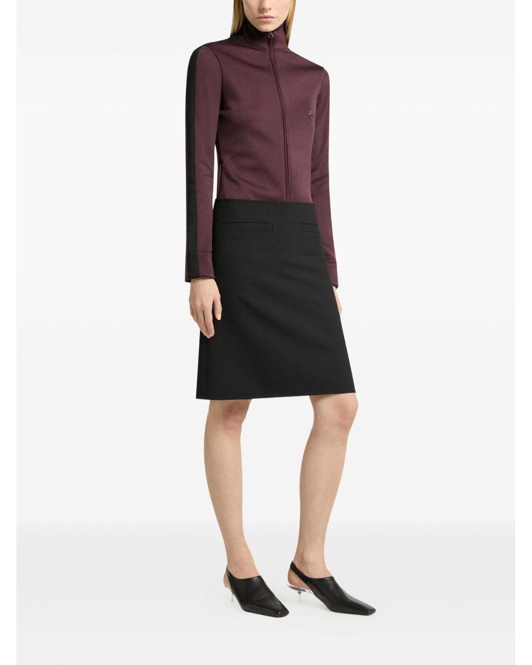 Courreges Purple Courregès Dark/ Twotone Zipup Sweatshirt
