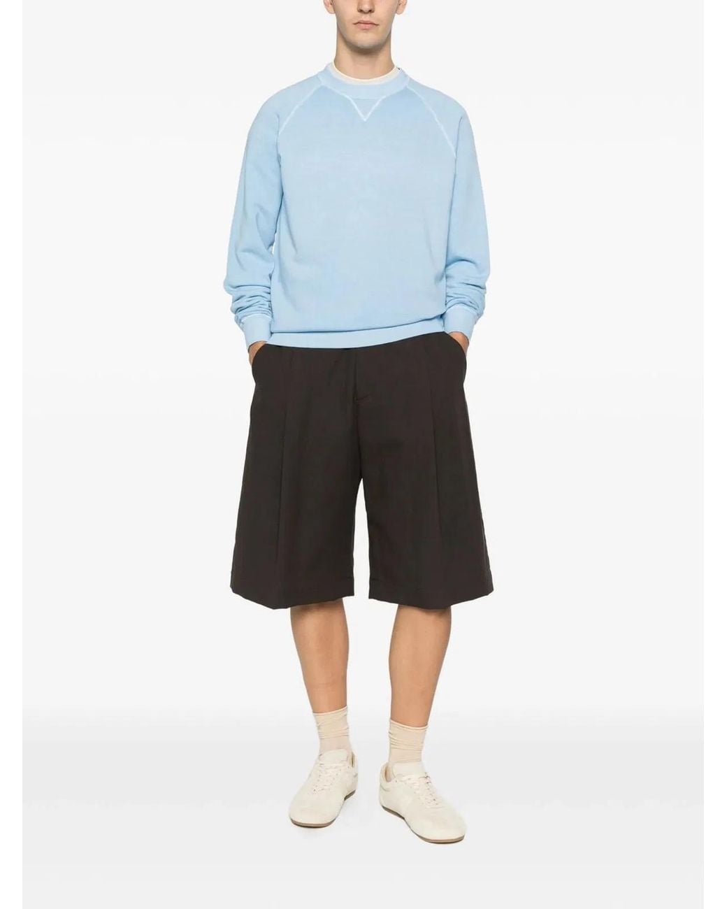 FILIPPO DE LAURENTIIS Blue V871 Cotton Jumper