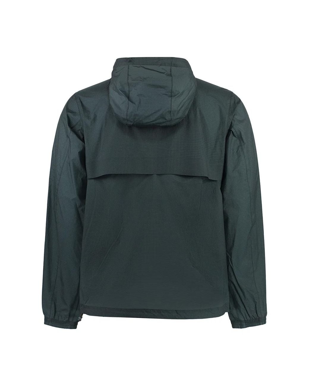 K-Way Green Cleon Hooded Nylon Jacket for men