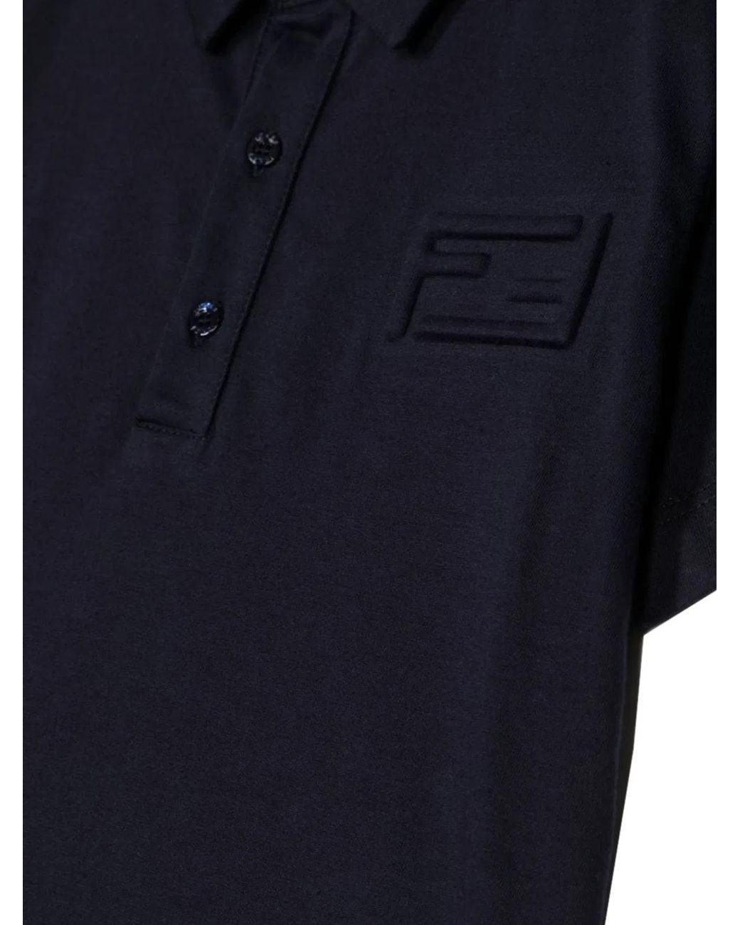 Fendi Blue Polo With Logo