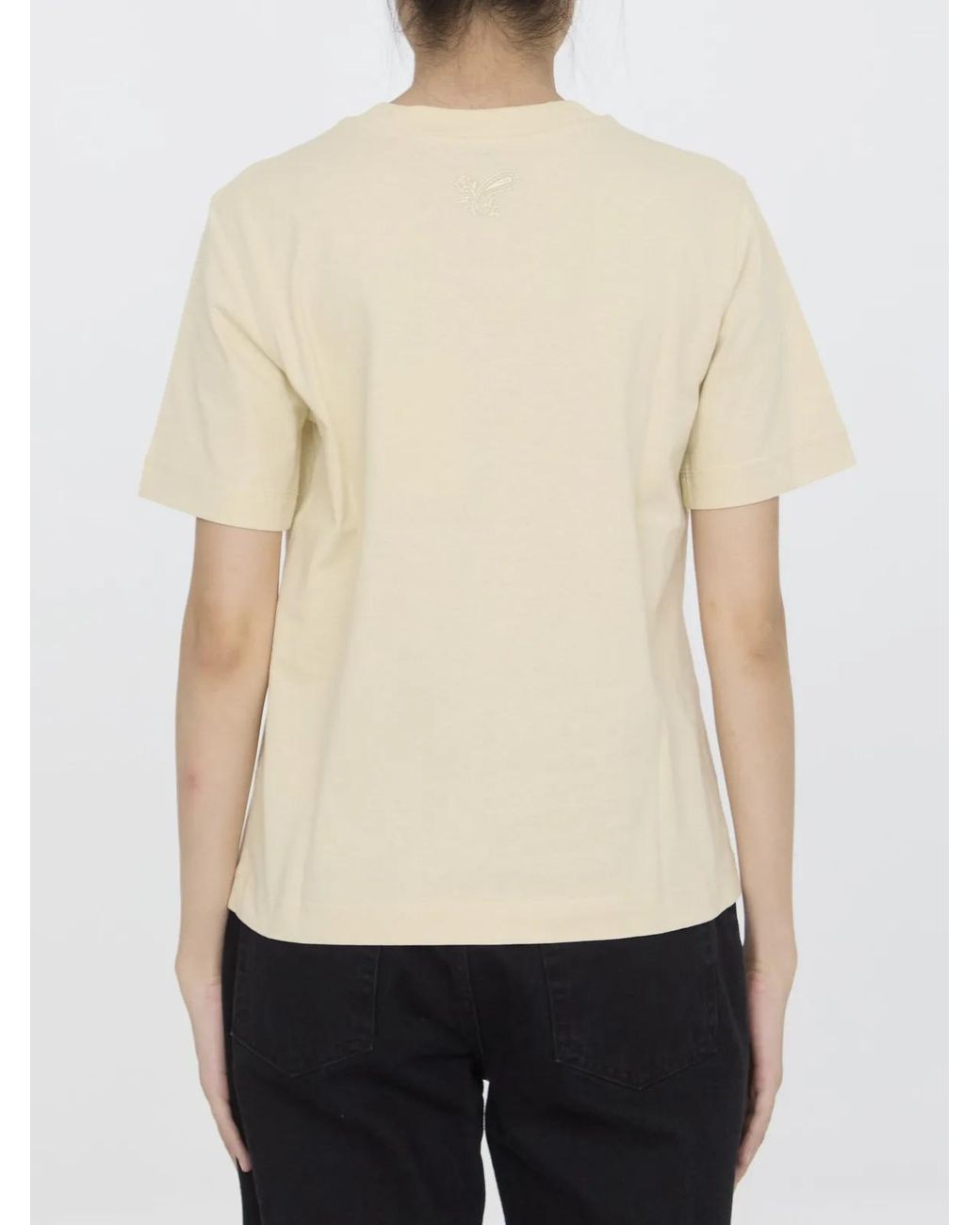 Burberry Natural Cream Cotton T-Shirt