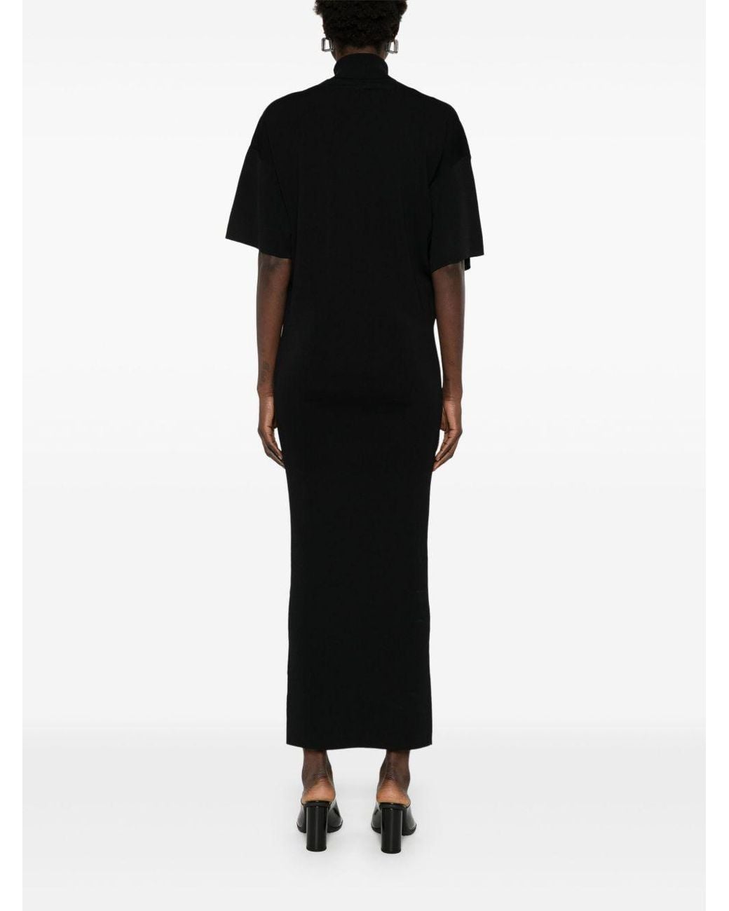 Herskind Black Elegant Synthetic Blend Dress