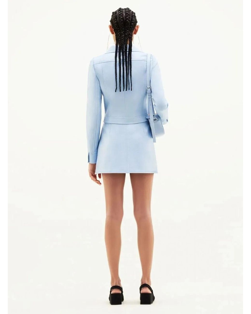 Courreges Blue Structured Cropped Jacket