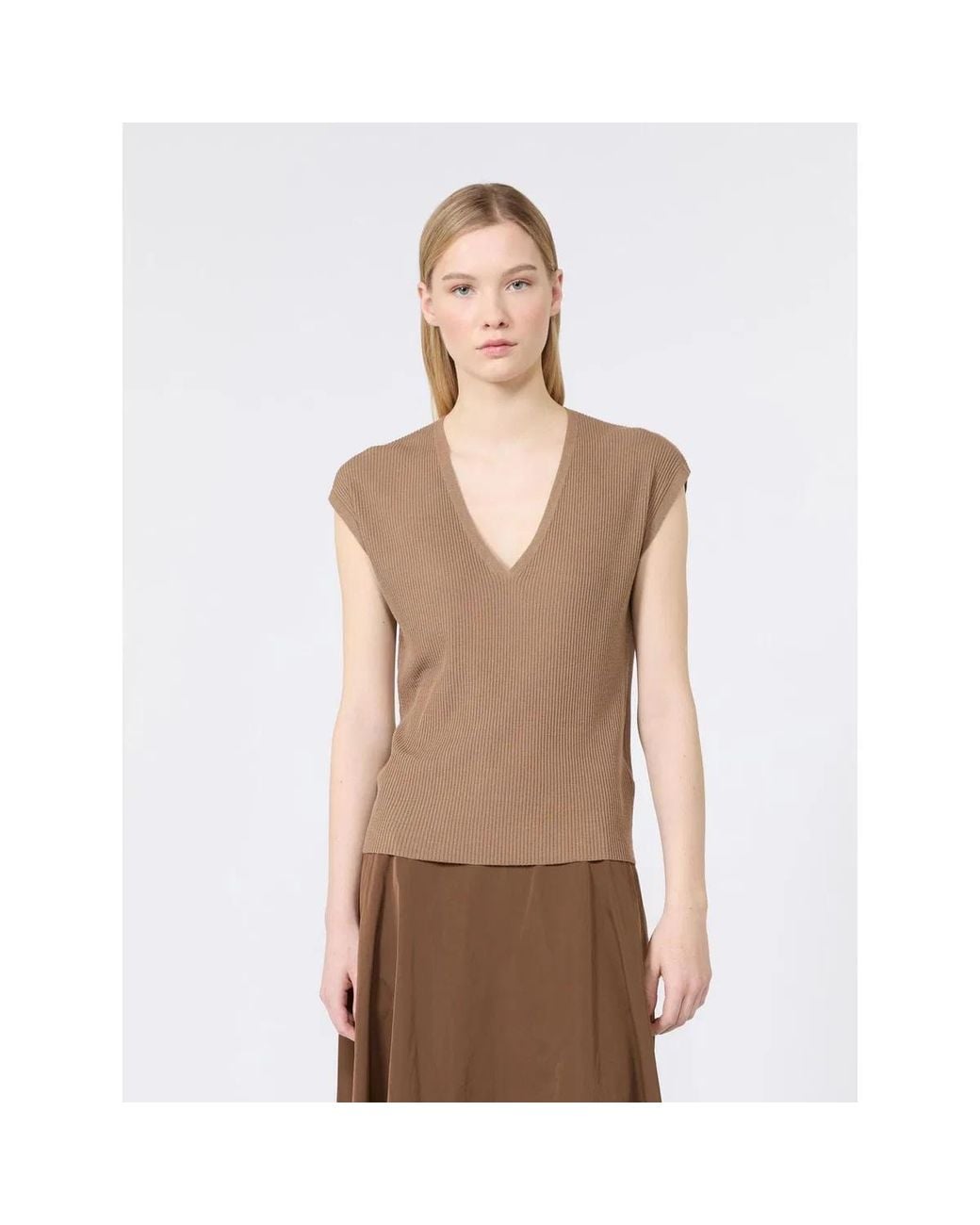 Max Mara Brown Max Mara Smmbacca Waistcoat