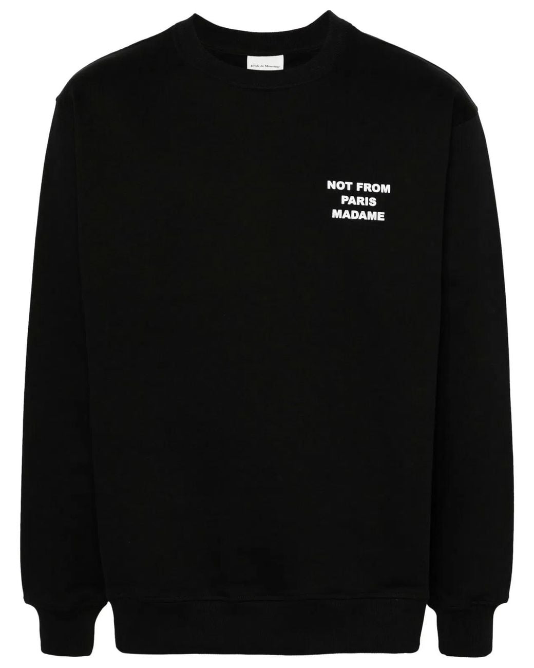 Drole de Monsieur Black Slogan Sweatshirt for men